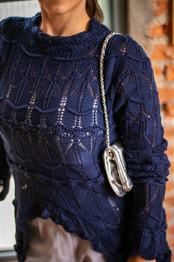 CAPA BOHO RENDADA EM TRICOT