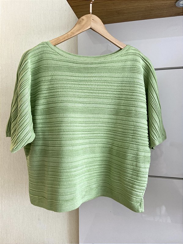 BLUSA MC EM TRICOT