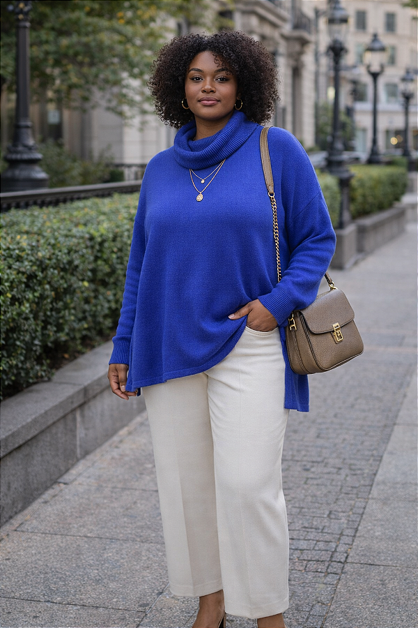 BLUSA AMPLA EM TRICOT MODAL