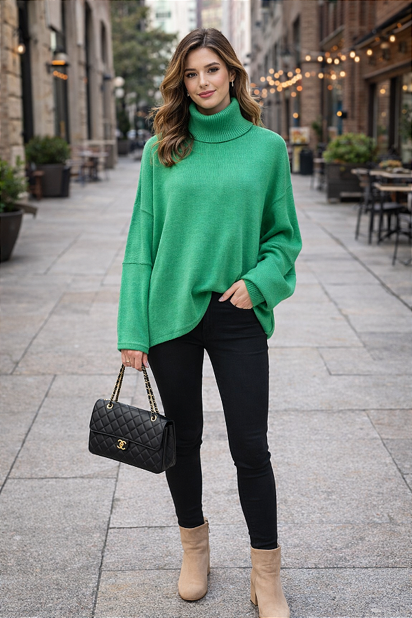 BLUSA AMPLA EM TRICOT