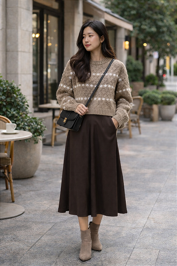 BLUSA PONTOS EM TRICOT