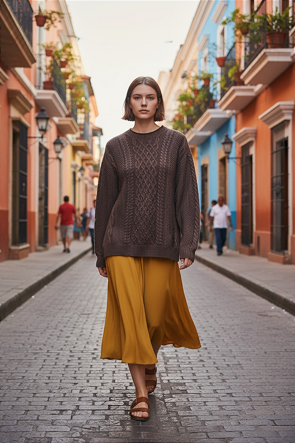 BLUSA TRABALHADA EM TRICOT