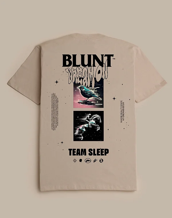 CAMISETA BLUNT OVERSIZED INCEPTION CREME