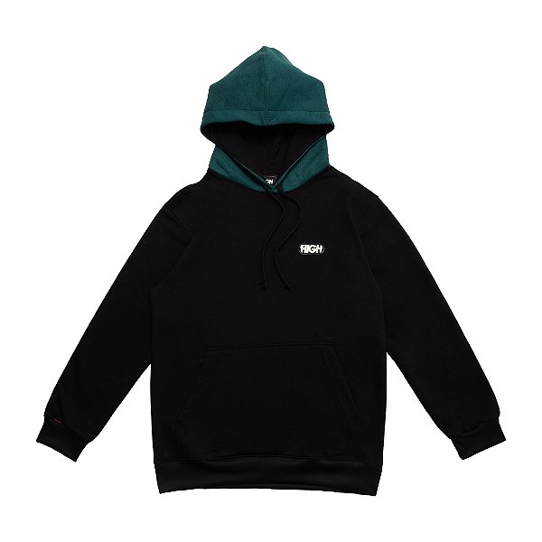MOLETOM HIGH HOODIE DUE BLACK GREEN