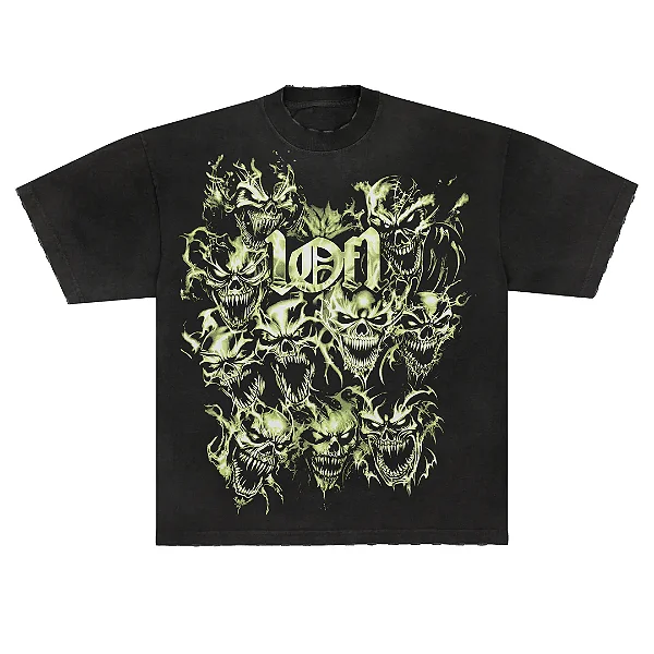 CAMISETA EXCLUSIVIIST 1OF1 BACK FROM THE REALM BLACK GREEN