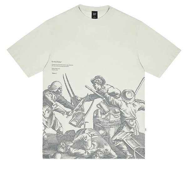 CAMISETA PLANO C IN VINO VERITAS OFF WHITE