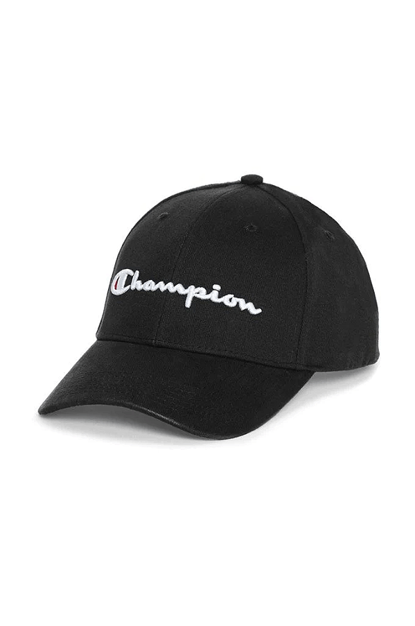 BONÉ CHAMPION ABA CURVA SCRIPT BLACK
