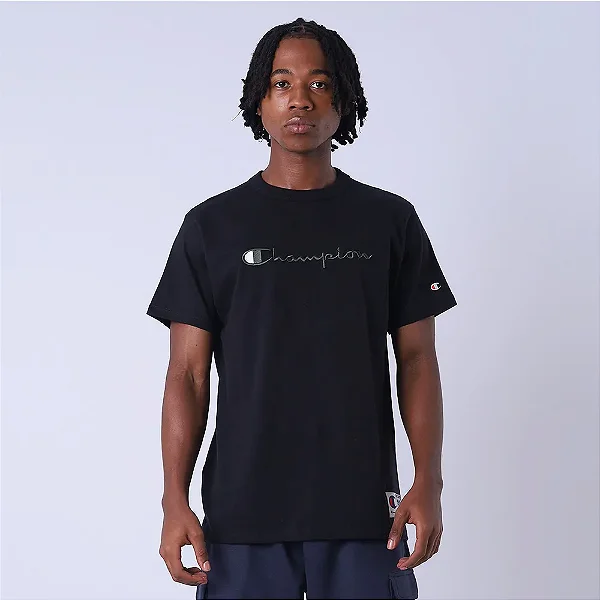 CAMISETA CHAMPION HERITAGE SCRIPT 30 COLORS BLACK