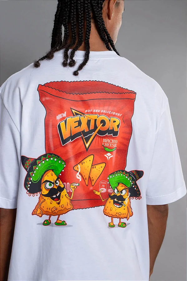 CAMISETA MANGA CURTA NACHOS VEXTOR BRANCO