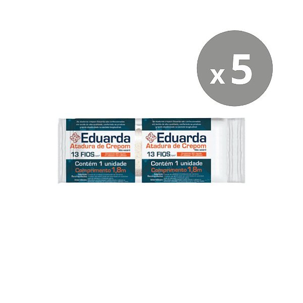 American Medical Atadura de Crepom Eduarda Soft 10cmx1,8m - Kit 5un