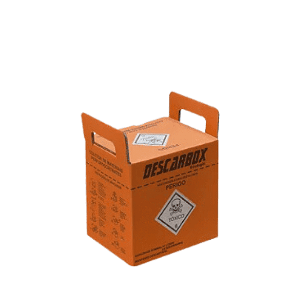 Descarbox Coletor para Material Perfurocortante Laranja Descartável 7L - Kit 5un