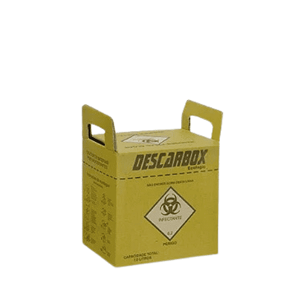 Descarbox Coletor para Material Perfurocortante Ecologic Descartável 7L - Kit 5un