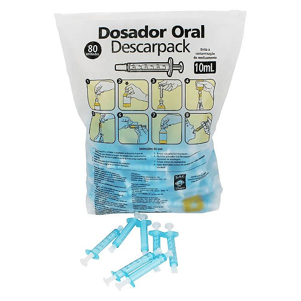 Descarpack Dosador Oral 10ml Pacote com 80 un