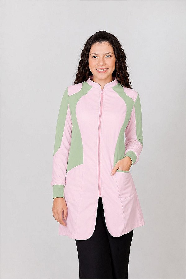 Jaleco Fenix Rosa e Verde