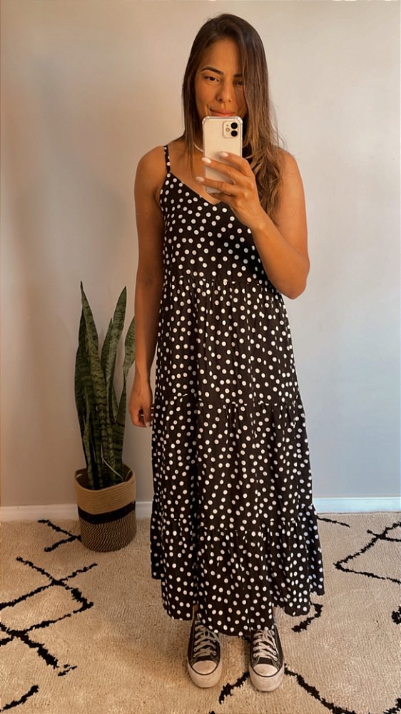 Vestido camadas poá