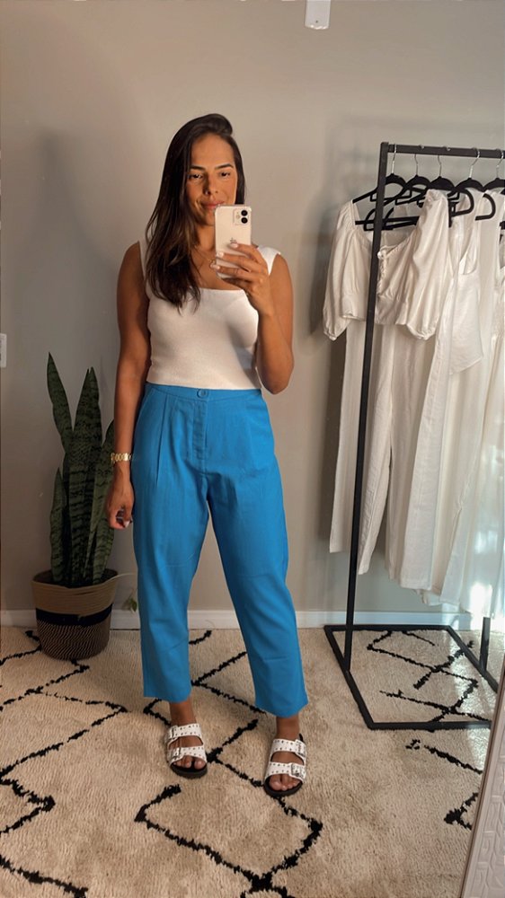 Calça azul basic