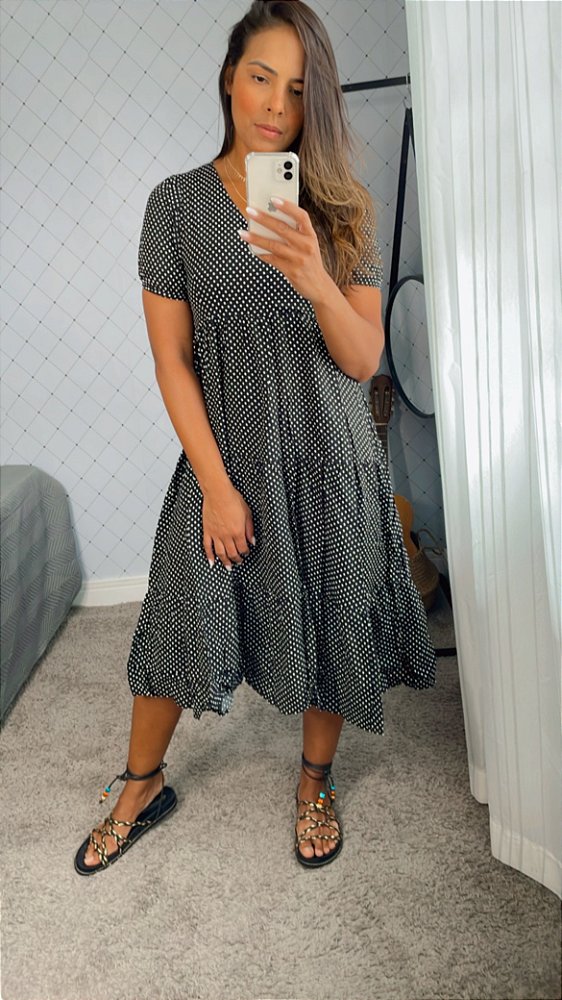 Vestido poá Camile