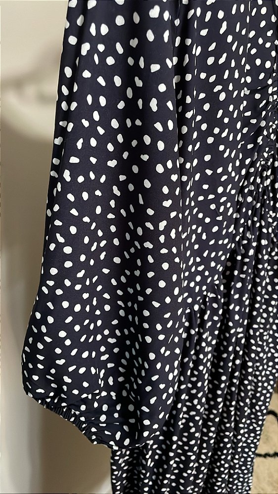 Vestido Eva poá preto