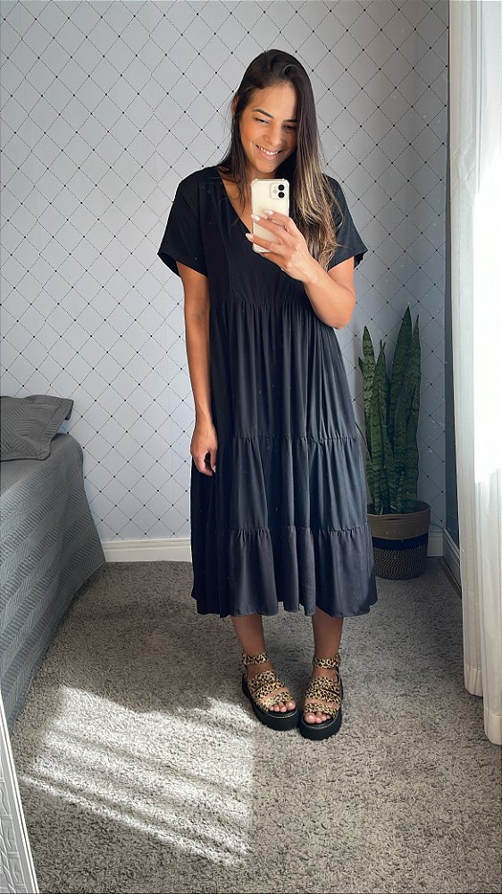 Vestido Paloma preto