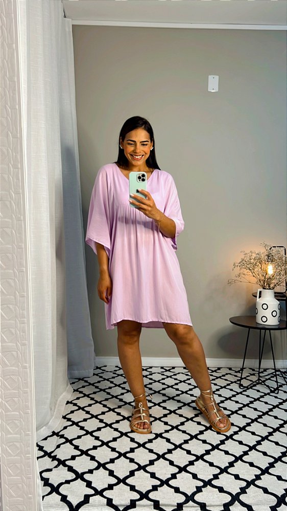 Vestido Glória lavanda
