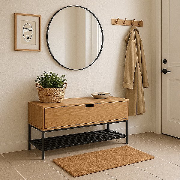 Banco Sapateira Comfy Freijó 100cm