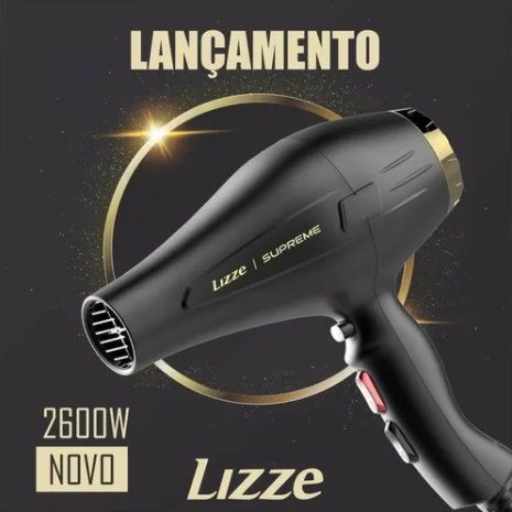 Secador Lizze Supreme 2600W, Preto 220V