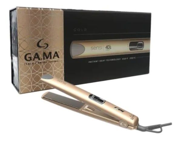 Chapinha / Prancha GA.MA Italy Sensi 4D IHT Cinza / Dourado Bivolt