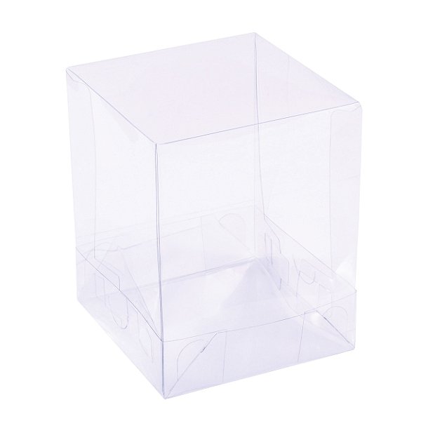 Caixa de acetato 10x10x12,5cm pacote com 25 unidades
