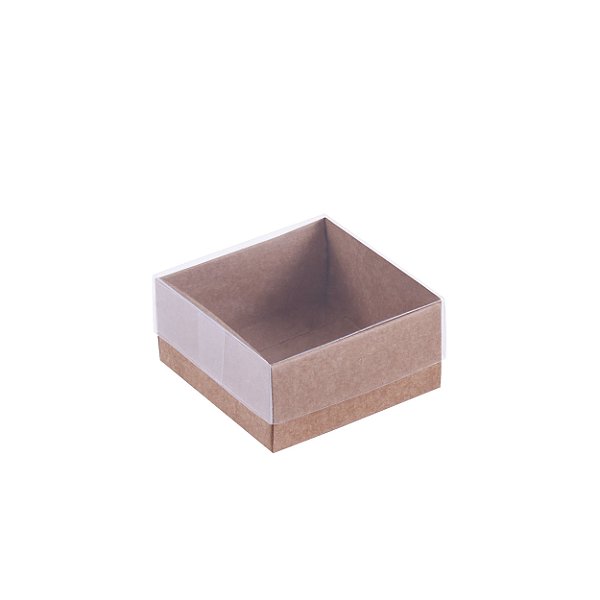 Caixa de presente 6x6x3cm - kraft