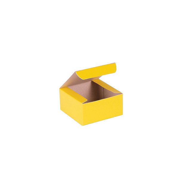 Caixa de presente 6x6x3cm - amarela