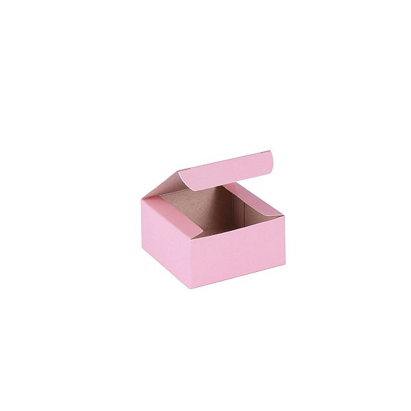 Caixa de presente 6x6x3cm - rosa