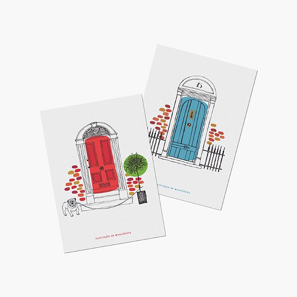 Cartões Postais de Portas (Kit com 4)