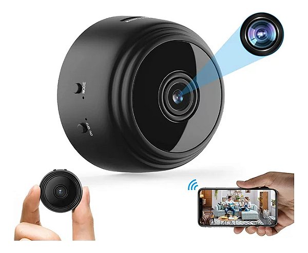 Mini Câmera Espiã A9 Wifi Com Sensor E Visão Noturna