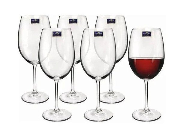 Jogo 6 Taças de Vinho Tinto Cristal Gastro Colibri 580ml  Bohemia