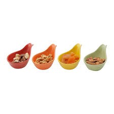 Conjunto C/4 Petisqueiras Porcelana Coloridas 12cm Bon Gourmet