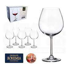 Taças Cristal Titanium Vinho Gastro 650ml Bohemia Jogo com 6