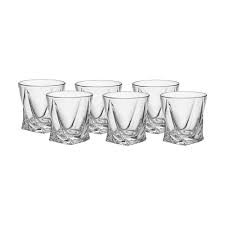 Jogo 6 Copos Ice P/ Whisky Baixo C/ Base Quadrado 300ml