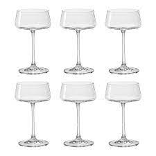 Jogo 6 Taças De Cristal Cocktail 220 Ml Linha Xtra Bohemia