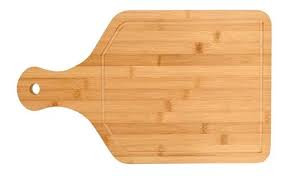 Tábua De Corte Com Alça De Bambu Ecológico 50cm Cor Marrom