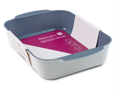 Assadeira Studio Hercules 35x24cm 5,4L Retangular Tamanho G Branco