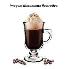 Jogo De Canecas Em Vidro Irish Coffe 6 Peças 114ml Capuccino
