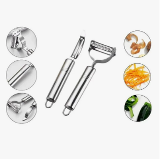 Descascadores De Legumes Frutas Inox - 2 Unidades