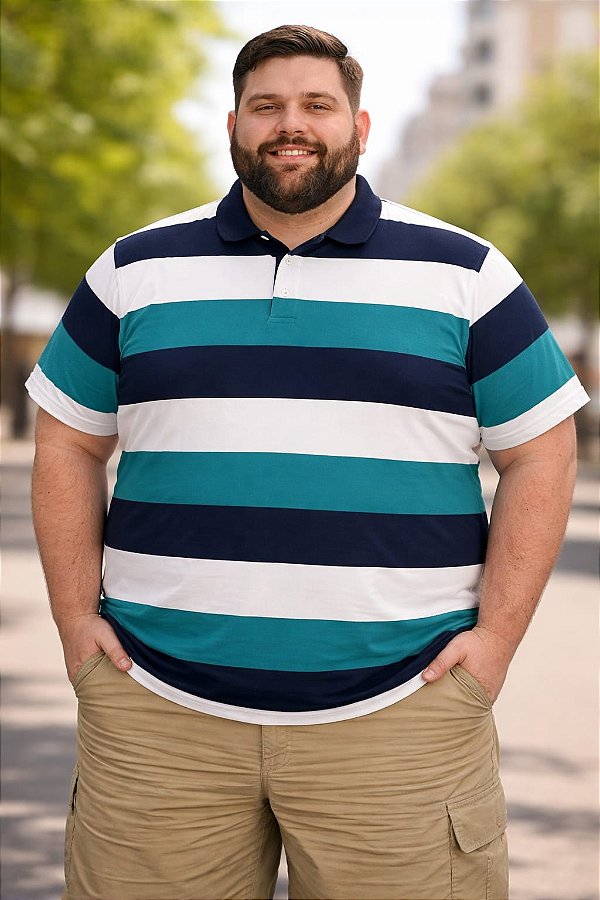 Polo Algodão Com Elastano Fio Tinto Penteado Turquesa Xp Ao G5