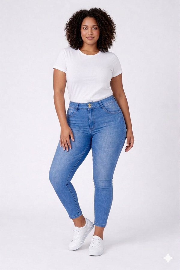 Calça Feminina Capri Jeans Stretch Clear Plus size 44 ao 70 3468