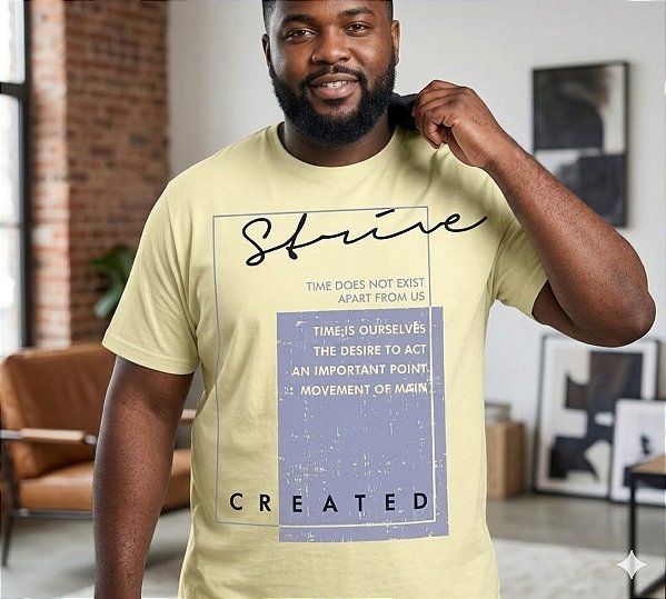 Camiseta Estampada Strive Created Amarela XP a G5