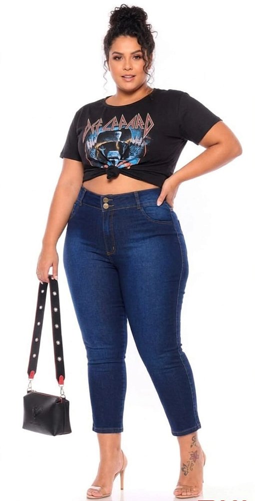 Calça Jeans Capri Stretch Plus size Do 44 ao 70 3466