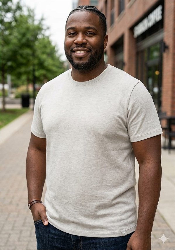 Camiseta Básica Off-White Masculina Plus Size XP Ao G5