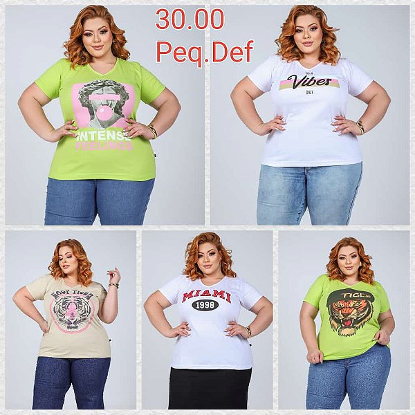 T-Shirt  Feminina Estampada Pequenos Defeitos Xp ao G5