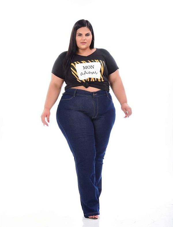 Calça Jeans Feminina Flare Plus Size 44 ao 70 3419