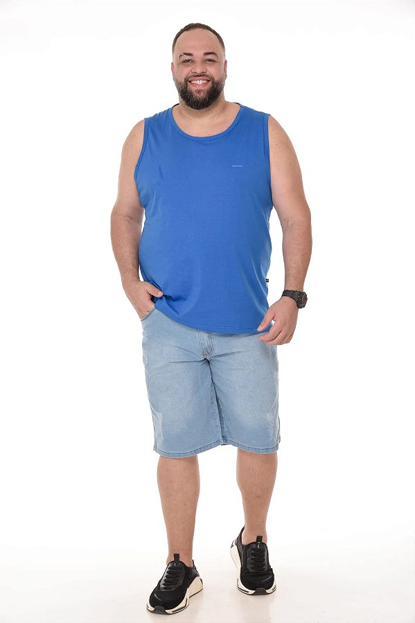 Bermuda Jeans Stretch Clear Puído Masculina Plus Size  50 ao 80 2254